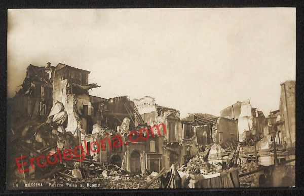 ag8446 - CARTOLINA D'EPOCA - Messina Città - Palazzo Puleo al Duomo