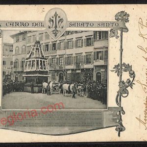 ae6653 - CARTOLINA D'EPOCA - Firenze Città - Il Carro del Sabato Santo
