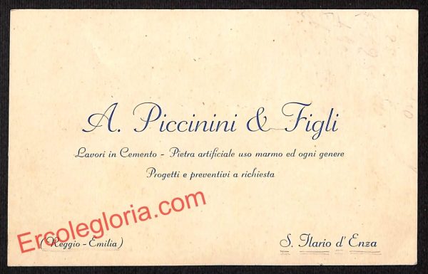 ah9812 - CARTONCINO  D'EPOCA - Reggio Emilia Città -A. Piccinini