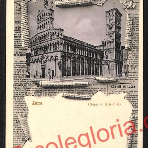 ag6328  - CARTOLINA D'EPOCA - Lucca Città - Il Progresso - Chiesa di S. Michele