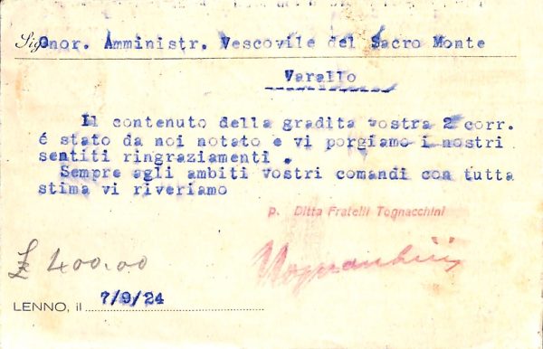 ab6348 - CARTOLINA  D'EPOCA - Como Provincia : LENNO - immagine 2