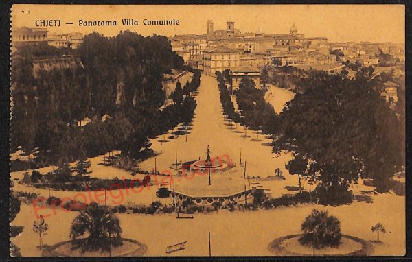 ae4977 - CARTOLINA D'EPOCA - Chieti Città - Panorama Villa Comunale