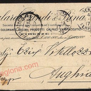 ae6699 - CARTOLINA D'EPOCA - Firenze Città - Galardi Candi Bina  1913