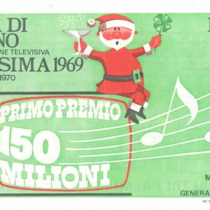 66133 - Vecchio  BIGLIETTO  LOTTERIA: Lotteria di CAPODANNO 1969
