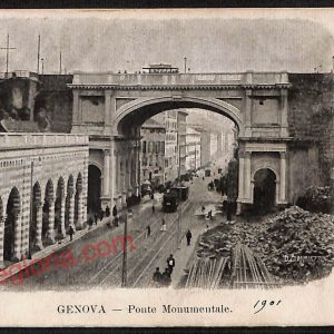 ag0889 - CARTOLINA D'EPOCA - Genova Città - Ponte Monumentale