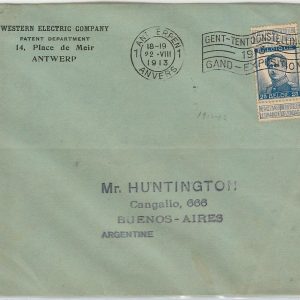41943  - BELGIUM Belgique -  POSTAL HISTORY -  COVER to ARGENTINA 1913