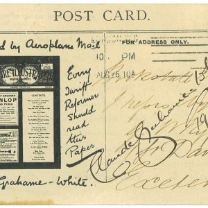 P3651 - GREAT BRITAIN 26.8.1910, MÜLLER 27 “THE MOTHER” OF G.B. PIONEER FLIGHTS