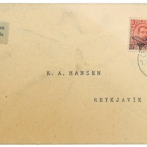 P3674 - AIRMAIL , ICELAND , FROM HOLMAVIK TO REYKJAVIK, 18.10.1930,