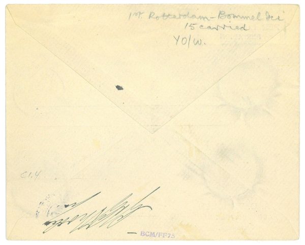 P3695 - AIRMAIL NETHERLANDS 23.2.1929 GRAVENHAGE TO DEN BOMMEL ONLY 15 CARRIED!! - immagine 2