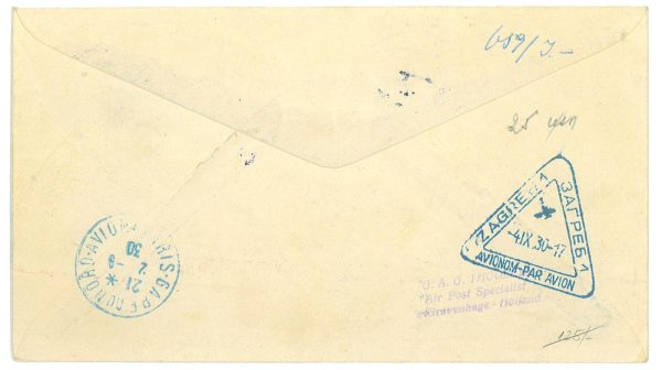 P3696 - AIRMAIL , NETHERLANDS , 1.9.1930 OPENING OF THE 5TH AVIATION CONGRESS, - immagine 2
