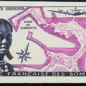 P4395 A - FRENCH SOMALI COAST YVERT PA 25 a , IMPERFORATED MNH