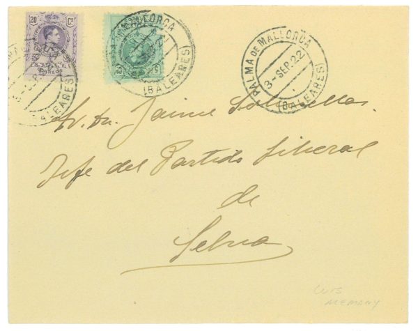 P4336 - ESPAÑA, CARTA, DE PALMA A SELVA,