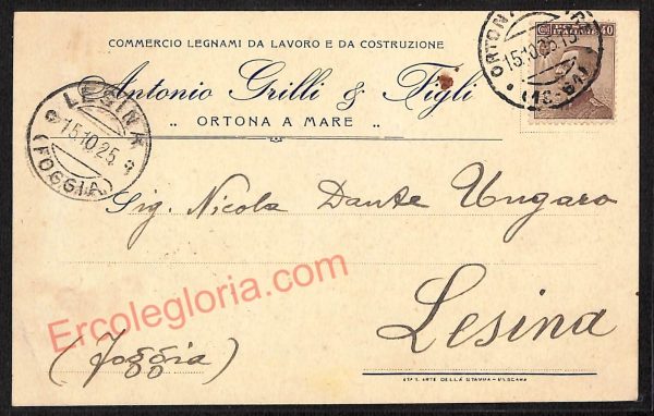 ae5031 - CARTOLINA D'EPOCA - Chieti Provincia - Ortona  1925