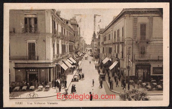 ae0821 - CARTOLINA  D'EPOCA - Bari Città - Via Vittorio Veneto  1936