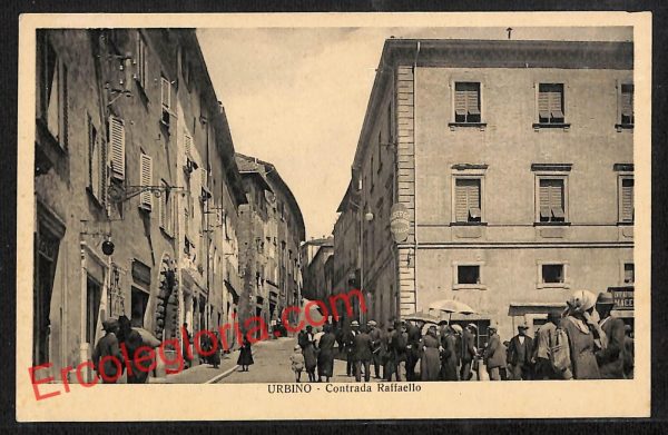 ah6556 - CARTOLINE  D'EPOCA - Urbino Città - Contrada Raffaello