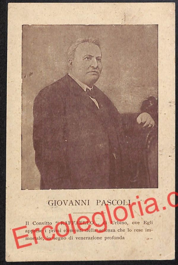 ah6557 - CARTOLINE  D'EPOCA - Urbino Città - Giovanni Pascoli