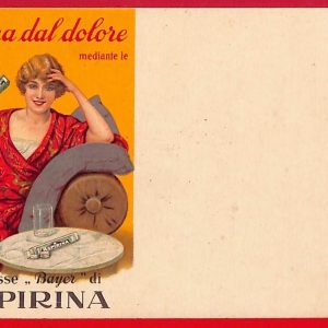 P0757 - CARTOLINA D'EPOCA - Pubblicitaria ASPIRINA BAYERN  1922