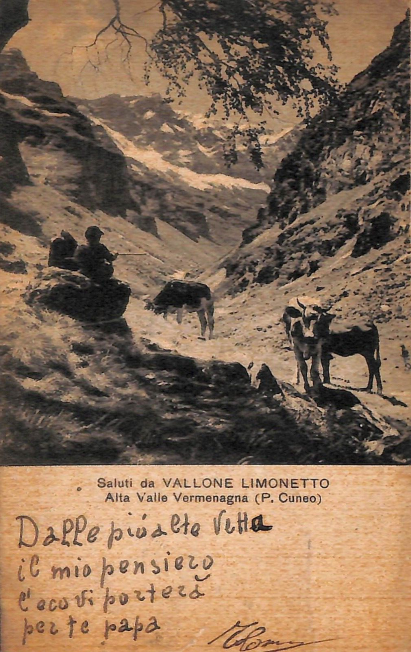ab4566 -  CARTOLINA  D'EPOCA -  Cuneo Provincia -  VALLONE LIMONETTO
