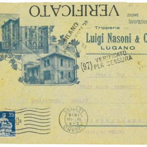 P4311 - SVIZZERA , BELLISSIMA LETTERA PUBBLICITARIA, DITTA LUIGI NASONI (LUGANO)