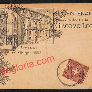 ag7608 - CARTOLINA D'EPOCA - Macerata Provincia - Recanati  1898