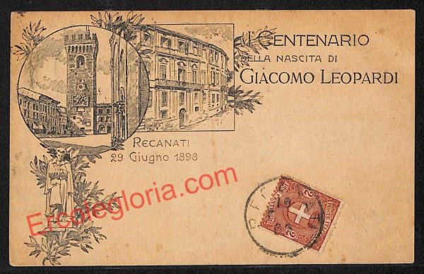 ag7608 - CARTOLINA D'EPOCA - Macerata Provincia - Recanati  1898
