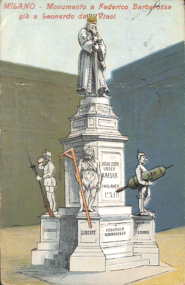 ac3763 - CARTOLINA  D'EPOCA - Milano Città - Monumento a Federico Barbarossa
