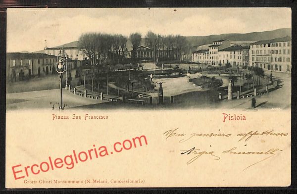 ah7889 - CARTOLINA D'EPOCA - Pistoia Città - Piazza San Francesco