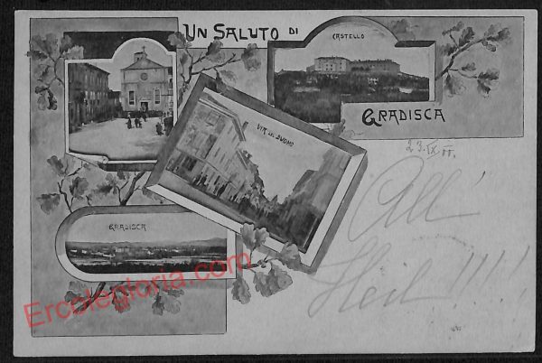 ag1872 - CARTOLINA D'EPOCA - Gorizia Provincia - Gradisca  1900