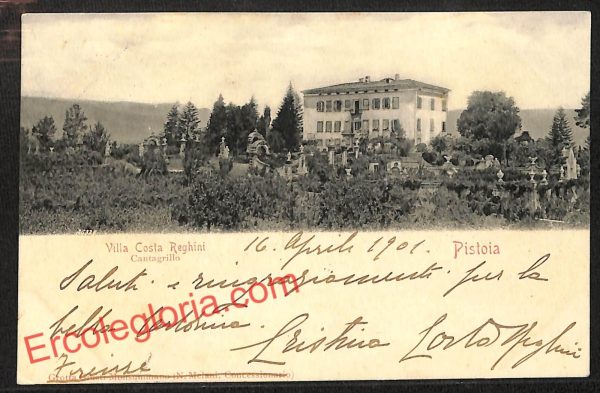 ah7893 - CARTOLINA D'EPOCA - Pistoia Città - Villa Costa Reghini