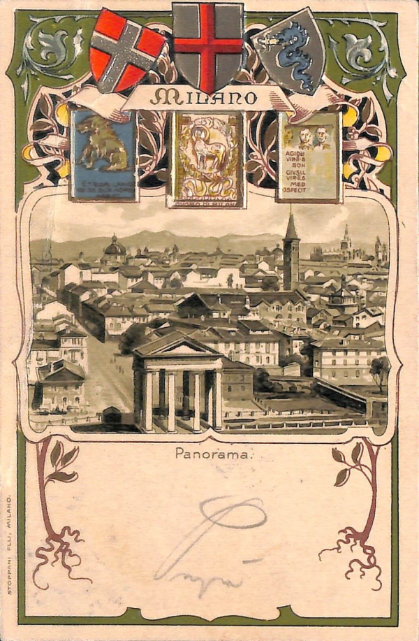 ac3775 - CARTOLINA  D'EPOCA - Milano Città - Panorama 1904