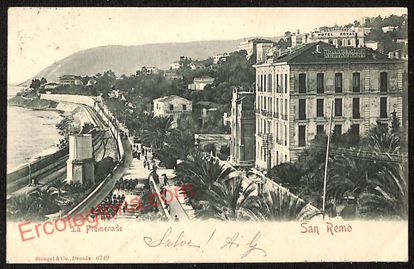 ag4912 - CARTOLINA D'EPOCA - Imperia Provincia - Sanremo