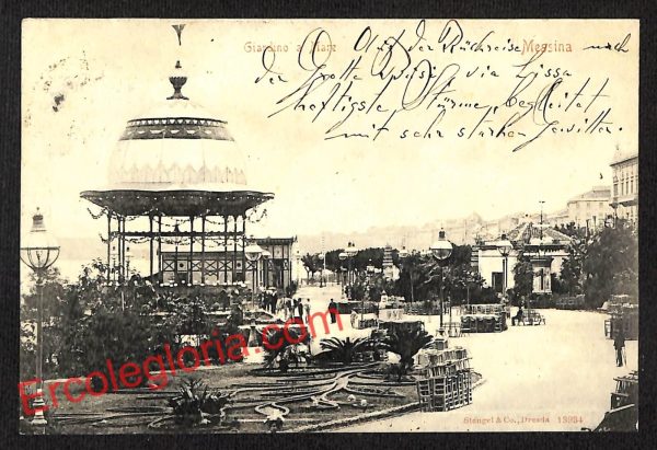 ag8531 - CARTOLINA D'EPOCA - Messina Città - Giardino a Mare