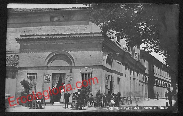 ah6572 - CARTOLINE  D'EPOCA - Urbino Città - Caffè del Teatro e Pincio