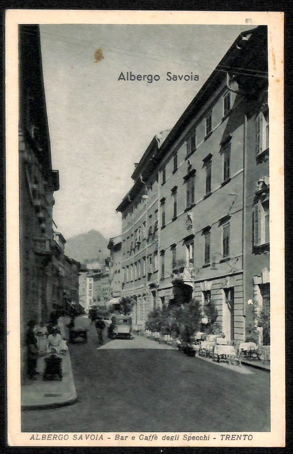 ab5474 - CARTOLINA  D'EPOCA - Trento Città : ALBERGO SAVOIA