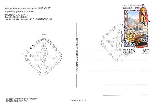 ab4187 -  CARTOLINA  D'EPOCA - Vicenza  Provincia  -  Asiago - immagine 2