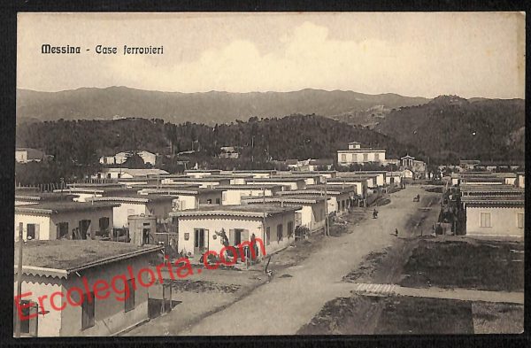 ag8534 - CARTOLINA D'EPOCA - Messina Città - Case ferrovieri