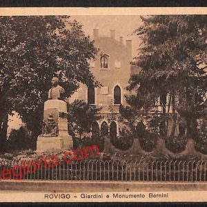 ai1093 - CARTOLINA D'EPOCA - Rovigo Città - Monumento Bernini