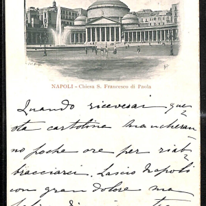 ab8002 - CARTOLINA  D'EPOCA - Napoli  Città - Chiesa S. Francesco di Paola  1899