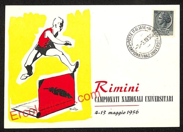 ai0638 - CARTOLINA D'EPOCA - Rimini Città - Campionati Nazionali Universitari