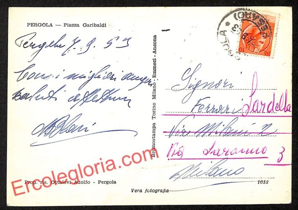 ah6588 - CARTOLINE  D'EPOCA - Pesaro e Urbino Provincia - Pergola - immagine 2