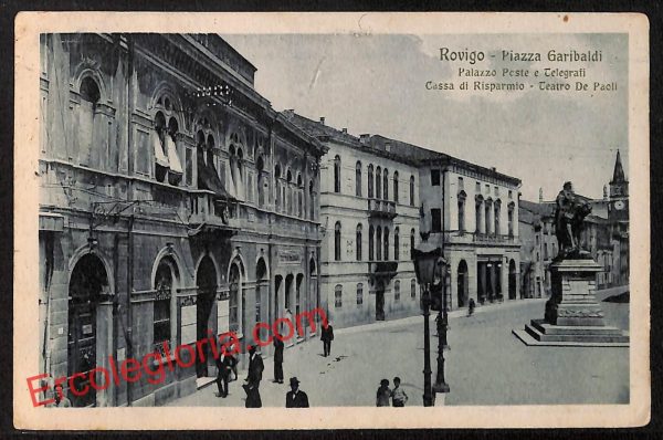 ai1100 - CARTOLINA D'EPOCA - Rovigo Città - Piazza Garibaldi