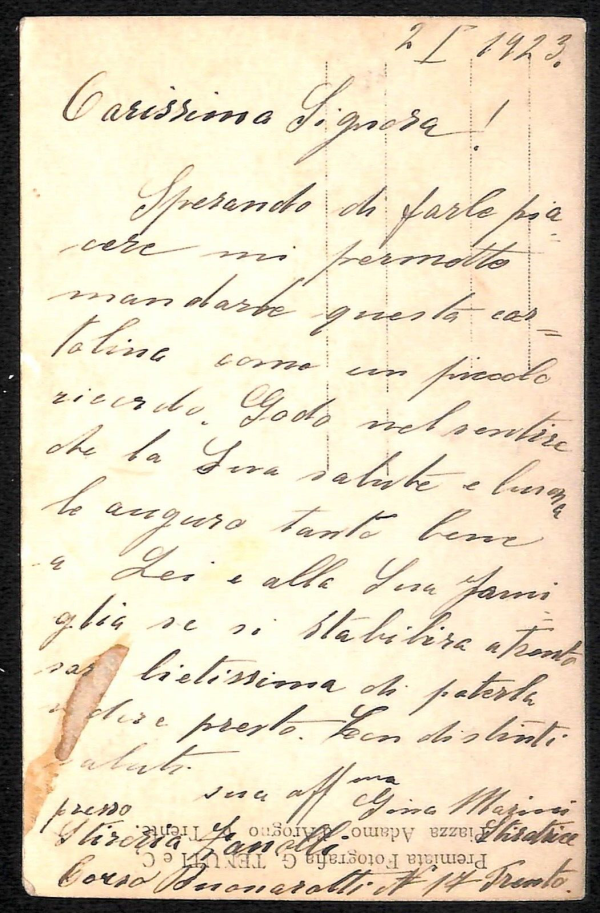 ab5503 - CARTOLINA  D'EPOCA - Trento Città - immagine 2