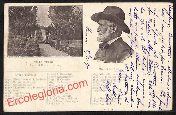 ah5472 - CARTOLINA D'EPOCA - Parma Città - Villa Verdi
