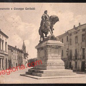 ai1103 - CARTOLINA D'EPOCA - Rovigo Città - Monumento a Giuseppe Garibaldi