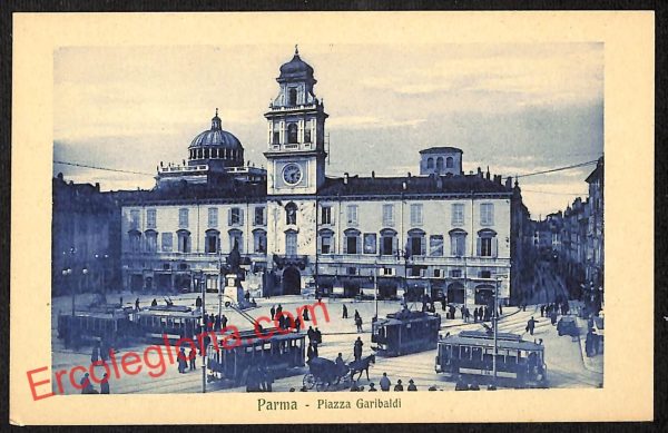 ah5475 - CARTOLINA  D'EPOCA - Parma Città - Piazza Garibaldi