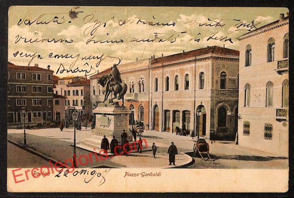 ai1107 - CARTOLINA D'EPOCA - Rovigo Città - Piazza Garibaldi