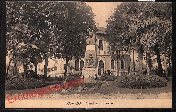 ai1109 - CARTOLINA D'EPOCA - Rovigo Città - Giardinetto Bernini