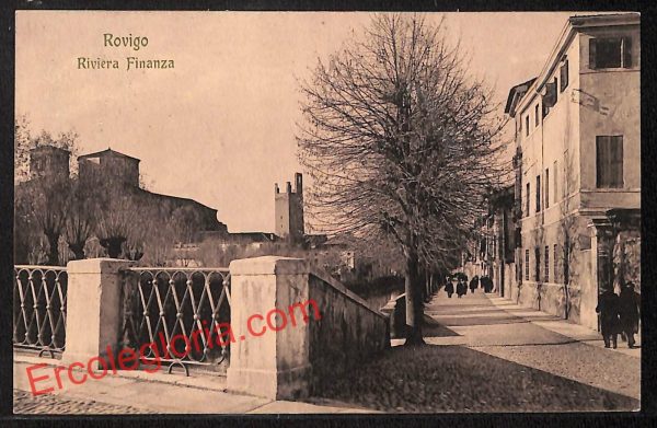 ai1113 - CARTOLINA D'EPOCA - Rovigo Città - Riviera Finanza
