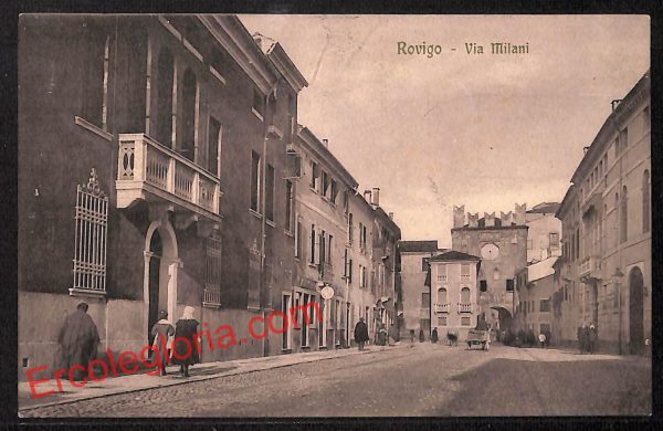 ai1117 - CARTOLINA D'EPOCA - Rovigo Città - Via Milani
