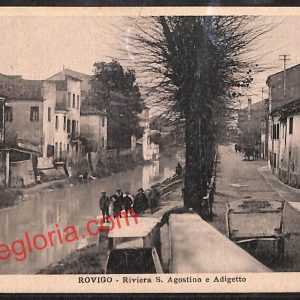 ai1119 - CARTOLINA D'EPOCA - Rovigo Città - Riviera San Agostino e Adigetto